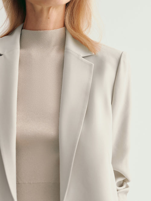 Load image 1 in gallery view. Ruched-Sleeve Blazer