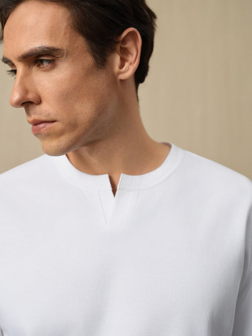 Load image 1 in gallery view. Men’s Split-Neck Short-Sleeve T-Shirt