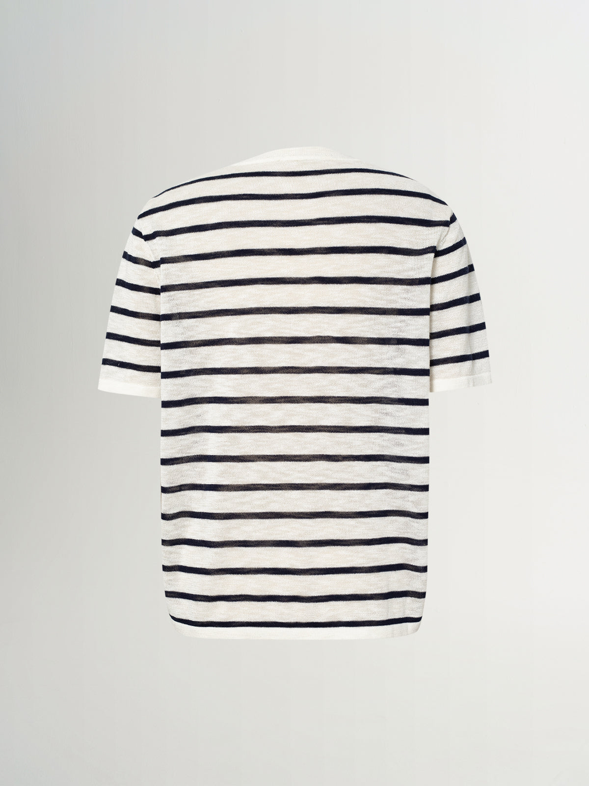 Striped Short-Sleeve Casual Knit Top
