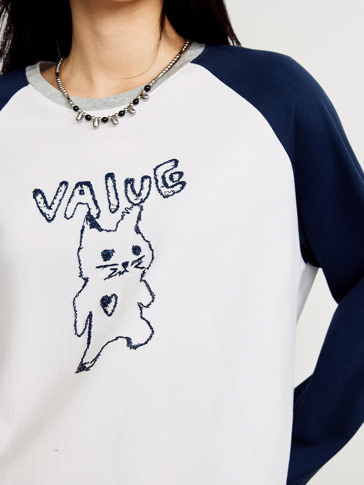 Cotton Raglan Long-Sleeve Tee