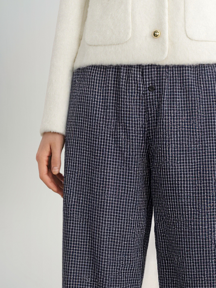 Cotton Plaid Pants