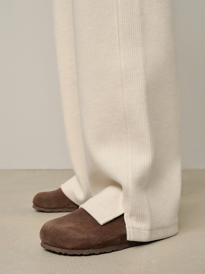 Off-White Straight Pull-On Pants