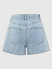 Women's Light Blue Summer 100% Cotton Jeans Shorts 5F6152201