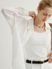 White Ramie Long-Sleeve Shirt