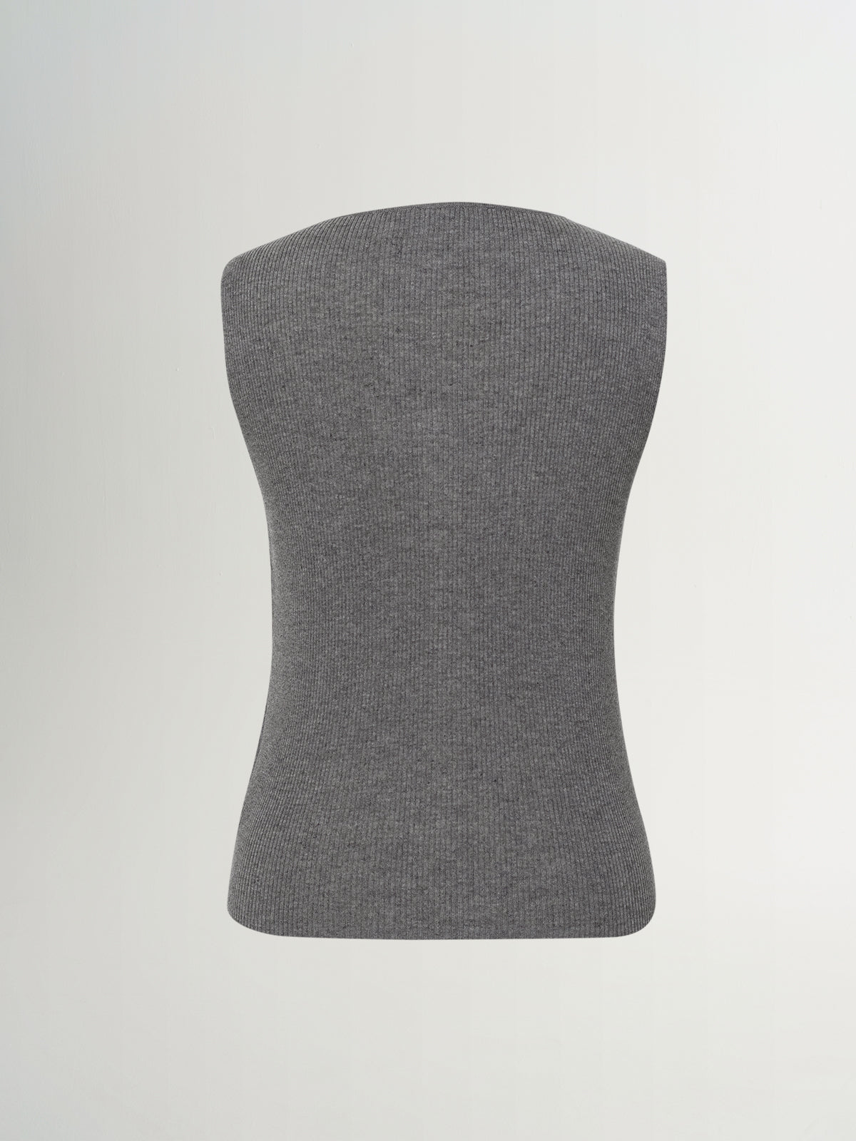 V-Neck Paneled Sleeveless Knit Top