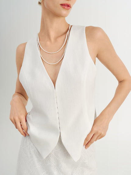 Triacetate V-Neck Vest