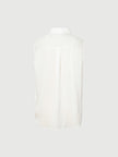 Sleeveless Silk Shirt Top