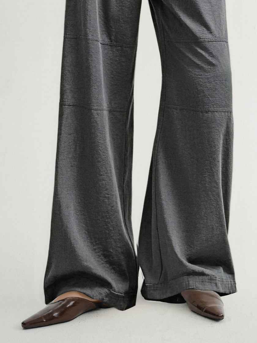 Dark Gray Straight Trousers Pants