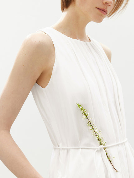 Stand Collar Sleeveless Dress