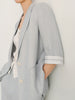 Linen-Blend Peak-Lapel Blazer