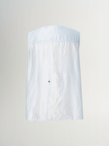 Acetate Sleeveless Top Adjustable Back Button