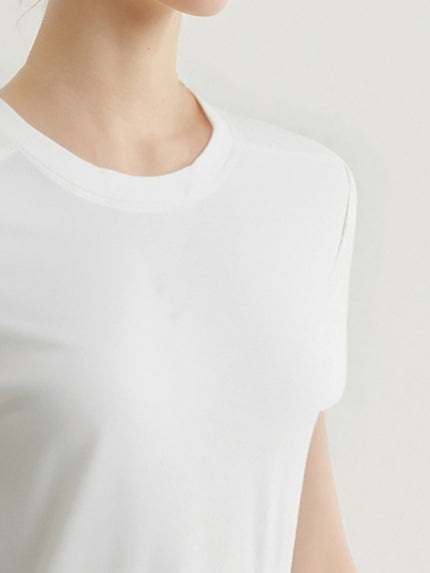 Crew Neck Cotton-Blend Tee