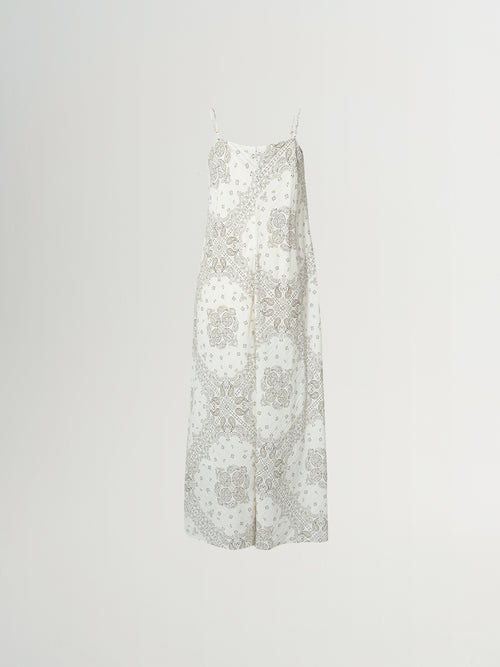 Load image 1 in gallery view. Printed V-Neck Slip Midi Dress