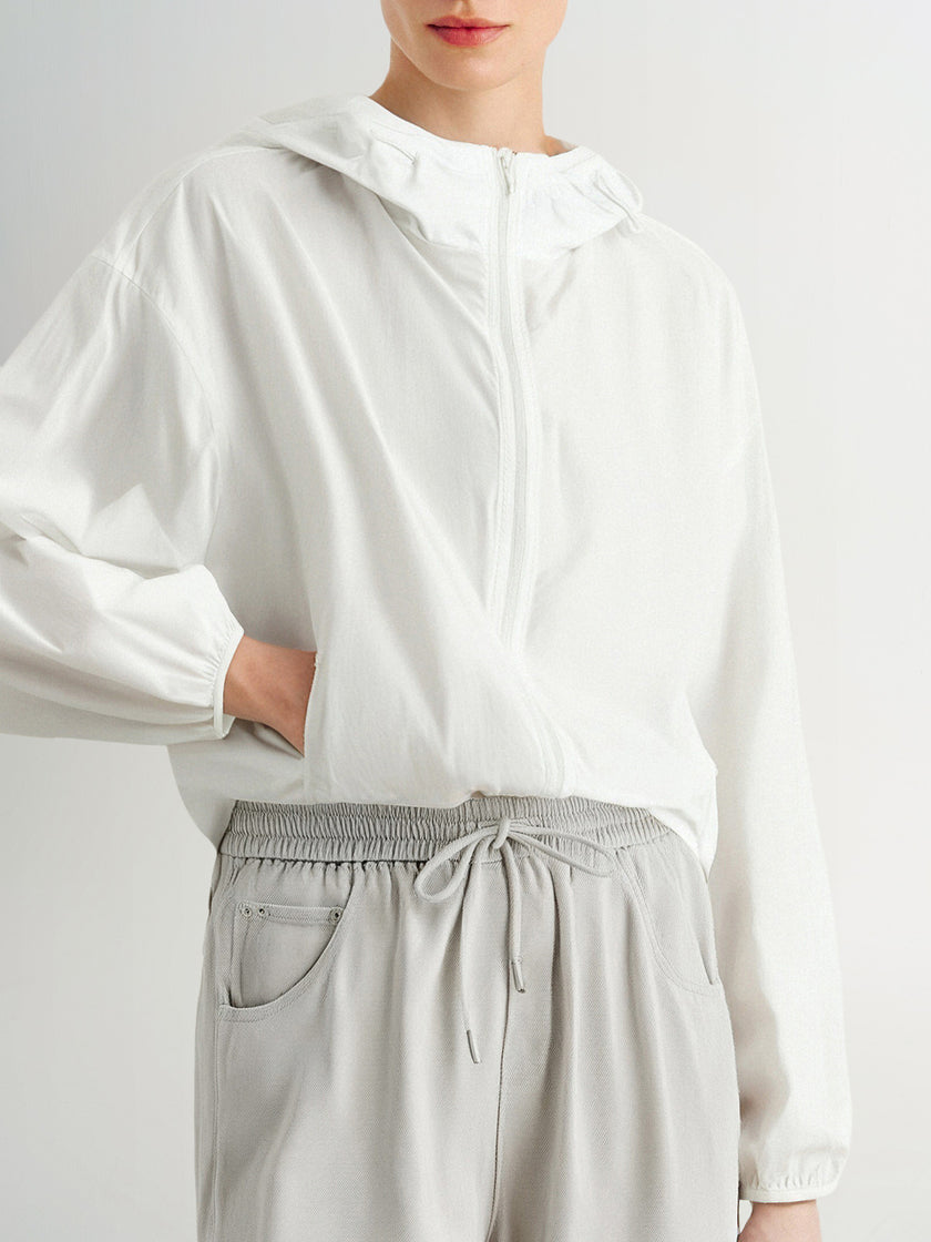 White Hooded UV Protection Jacket