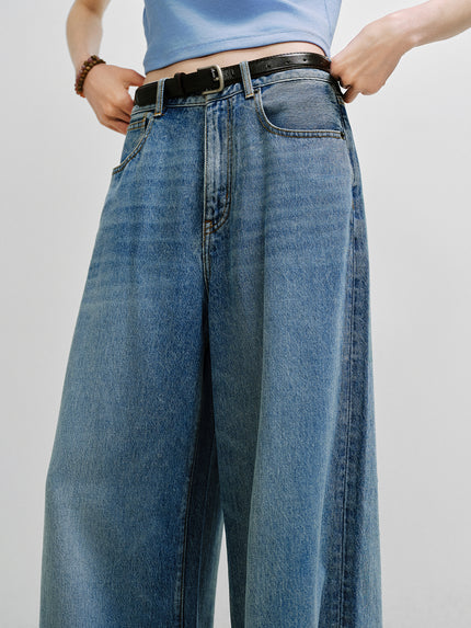 Lyocell-Cotton Relaxed Wide-Leg Jeans