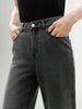 Women's Dark Gray Straight Fit Lyocell Jeans 5F4151841