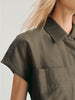 Short Sleeves Tie Belt Dress