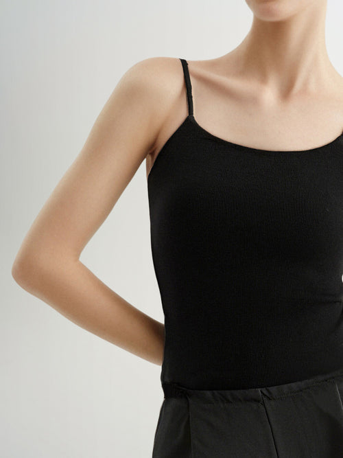 Load image 1 in gallery view. Charcoal Slim-Fit Ribbed  Tank