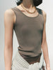 Women's Brown V Neck Short Tops 5F5232081