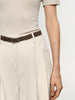 Beige Lyocell Front-Pleat Trousers Pants