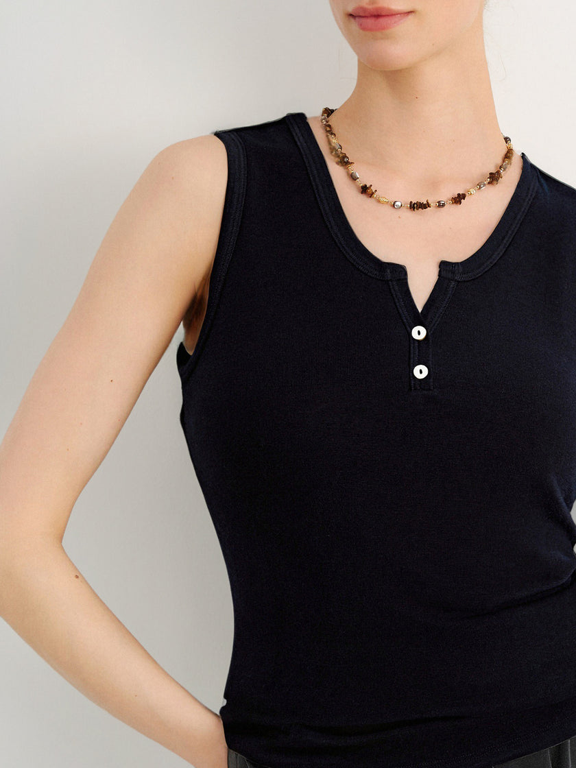 U-Neck Short Sleeve Top