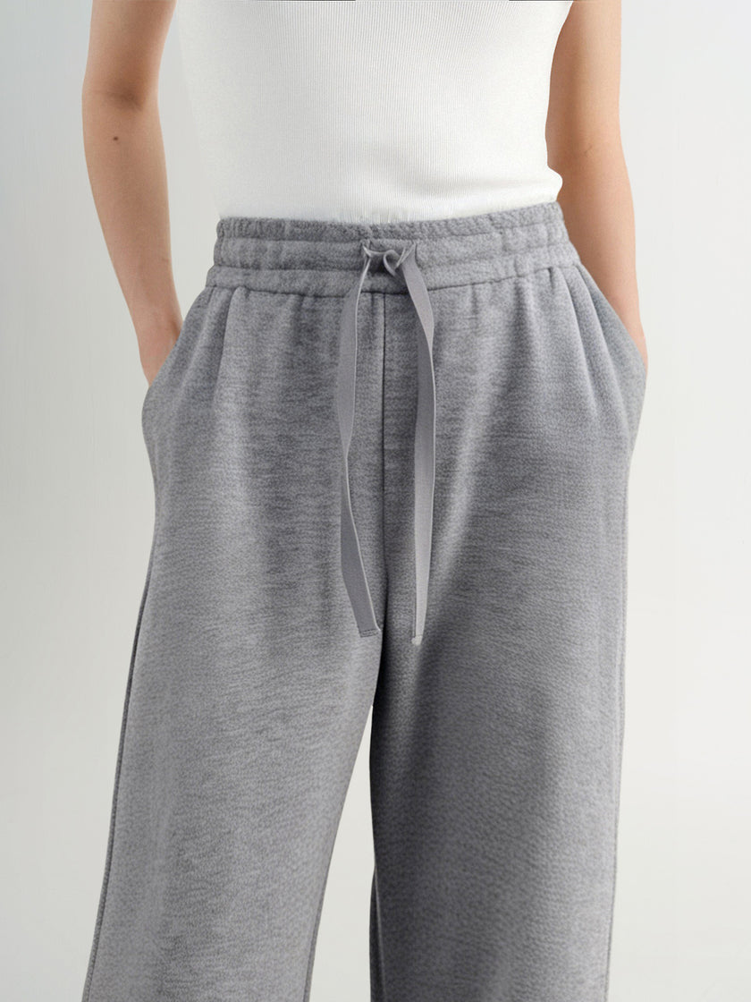Gray Pull-On Straight Pants  Pants