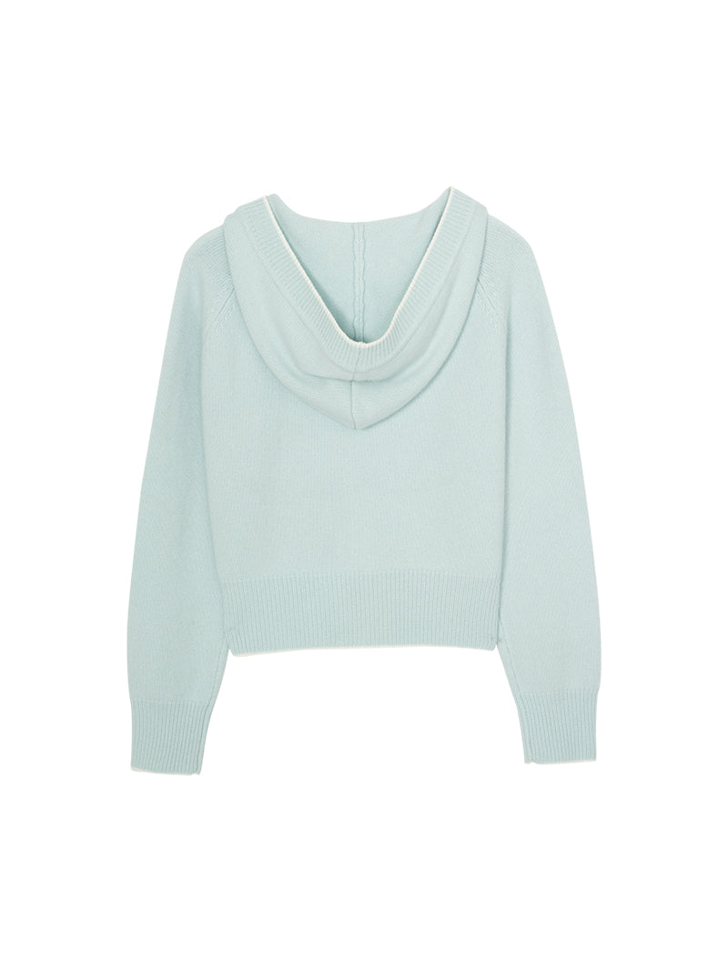 Hooded Knit Cardigan