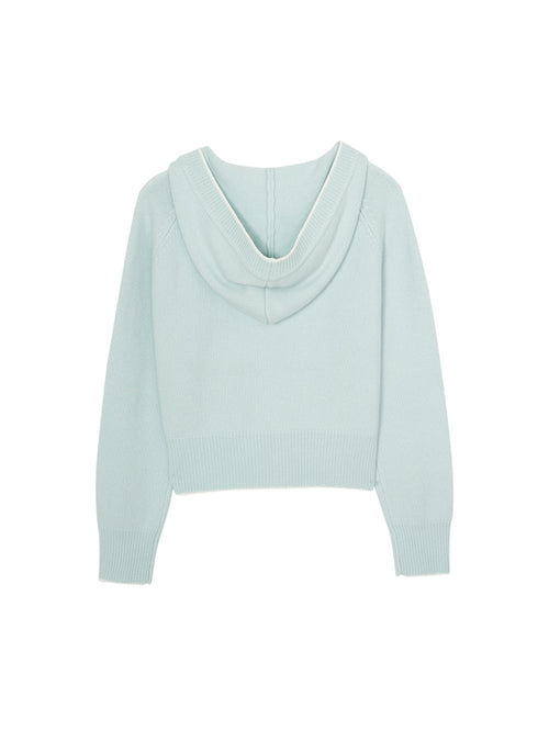 Load image 1 in gallery view. Hooded Knit Cardigan