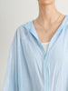 Light Blue Silk Hooded Jacket
