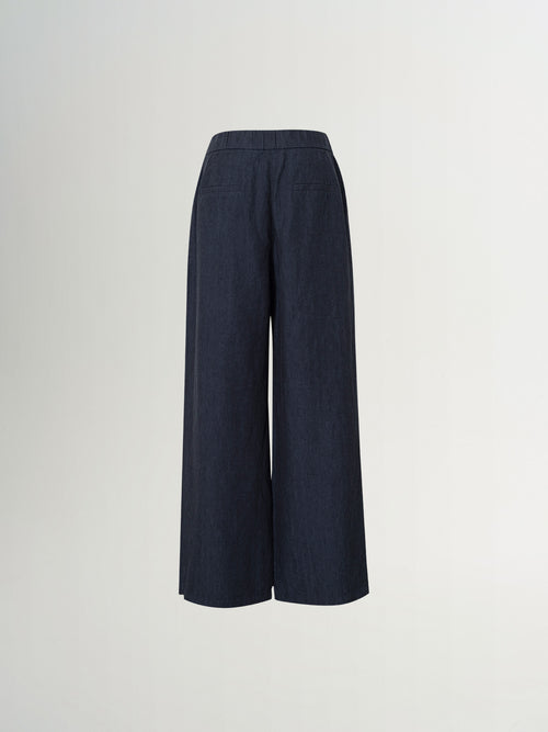 Load image 1 in gallery view. Relaxed Linen Wide-Leg Pants