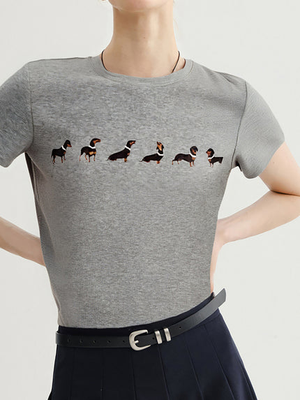 Short-Sleeve Puppy Graphic Tee