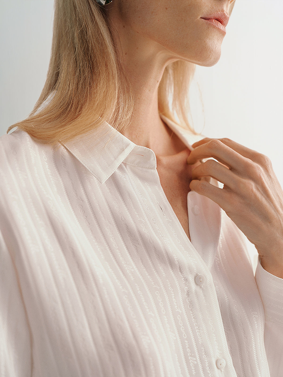 100% Silk Jacquard Shirt