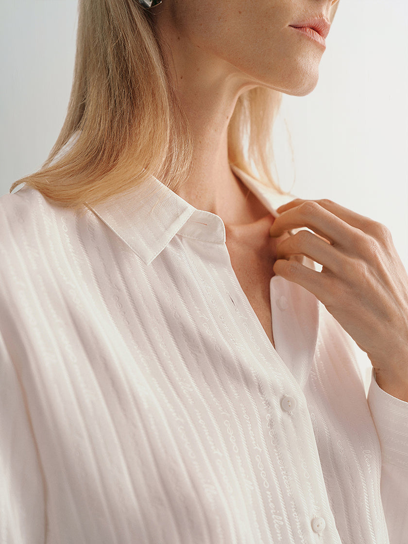 100% Silk Jacquard Shirt