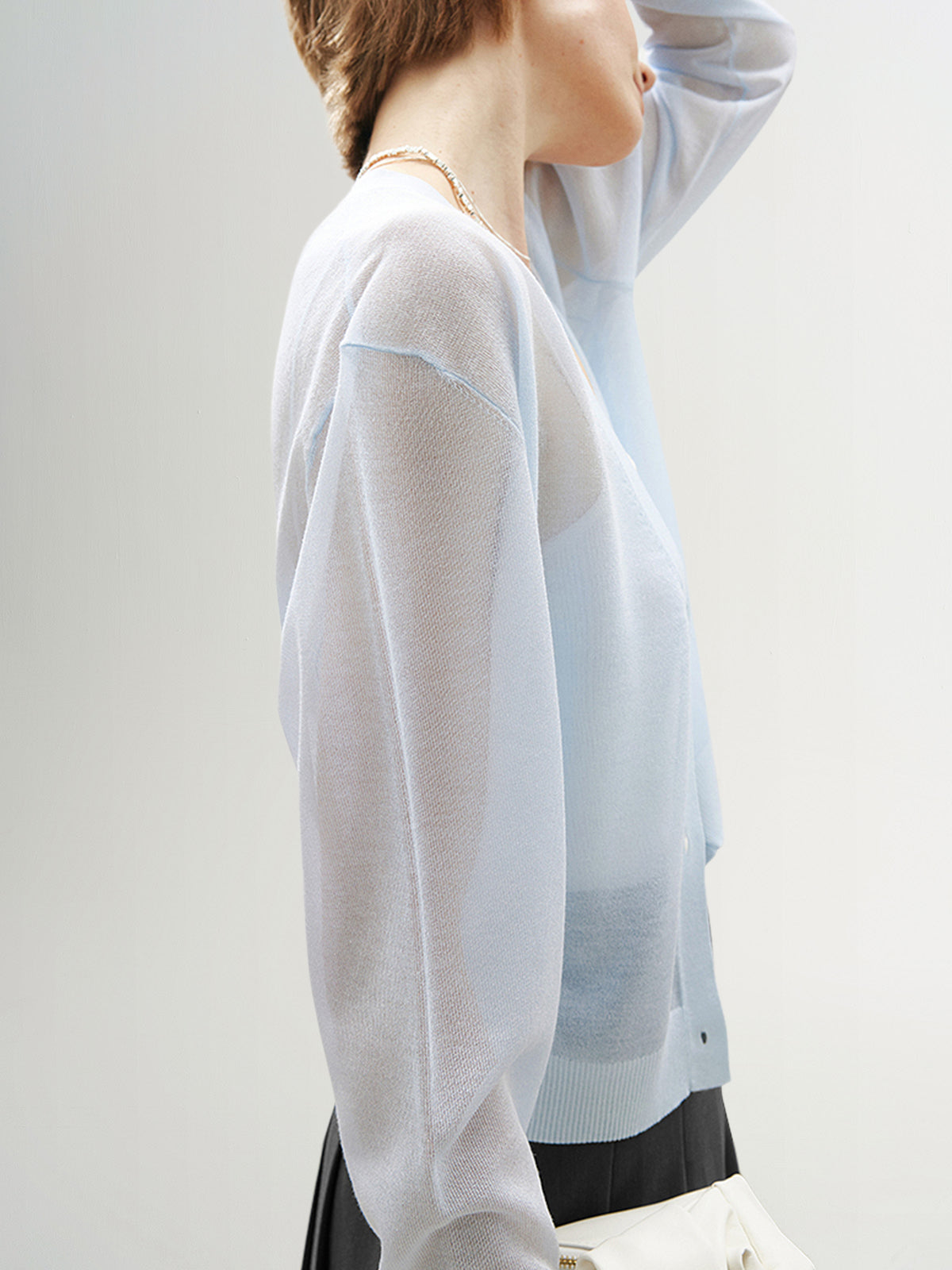 V Neck Knit Cardigan