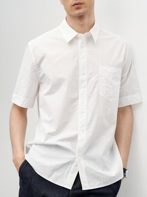 Load image 1 in gallery view. Pure Cotton Short-Sleeve Shirt