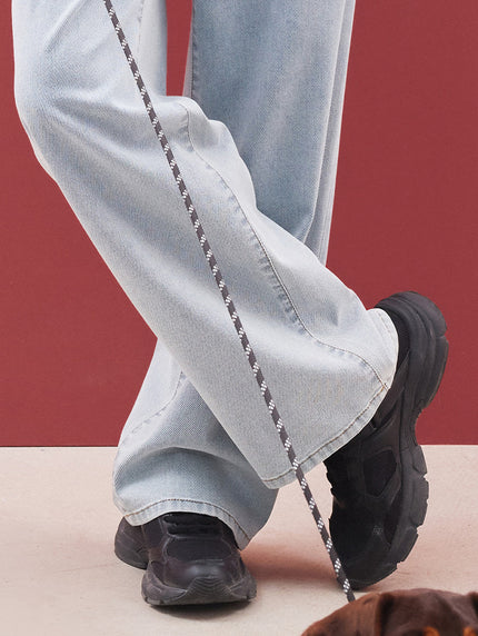 Wide Leg Cotton Jeans