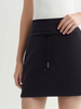 Cotton Blend A-Line Mini Skirt
