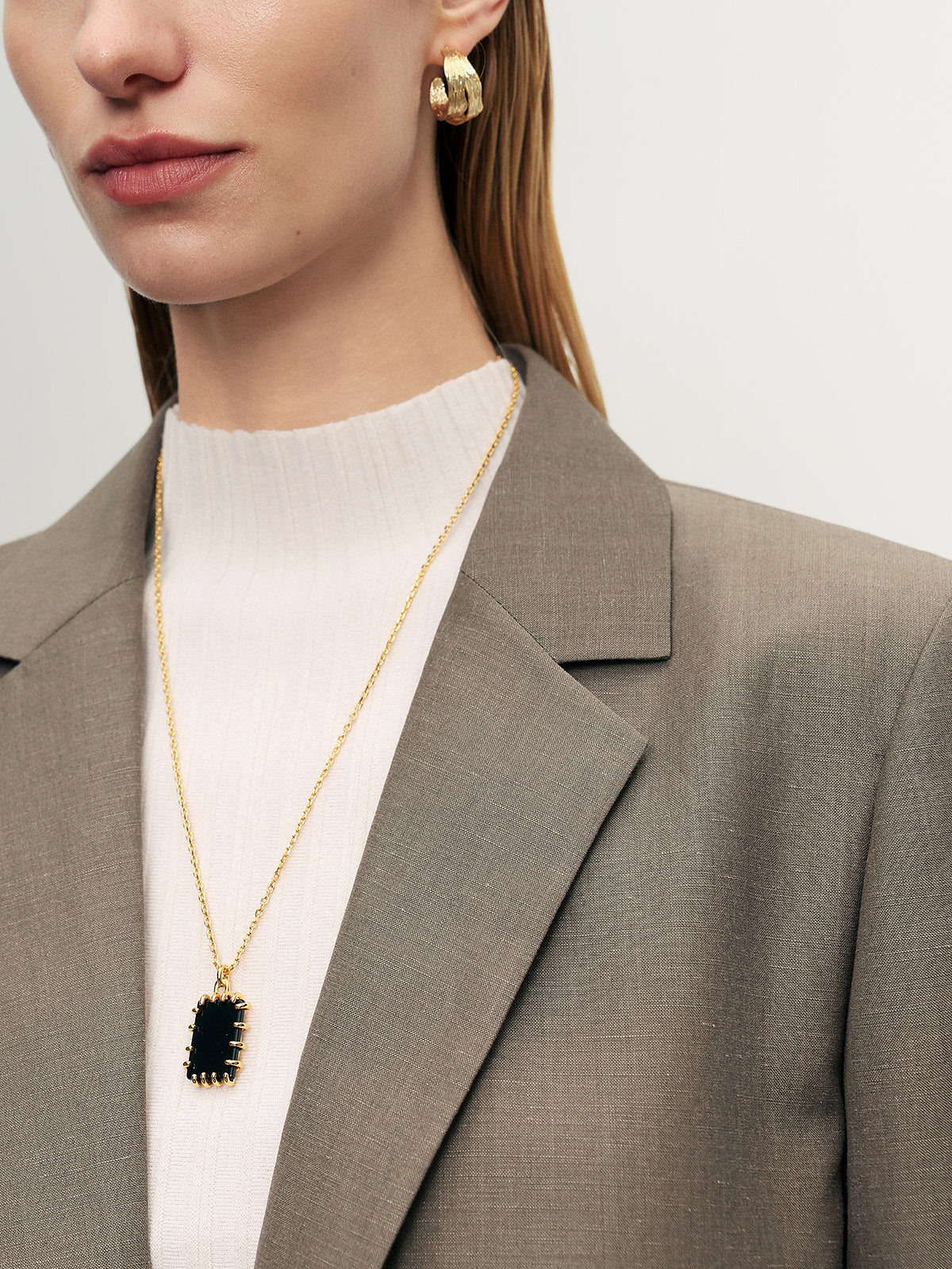 3/4 Sleeve Linen-Wool Blazer