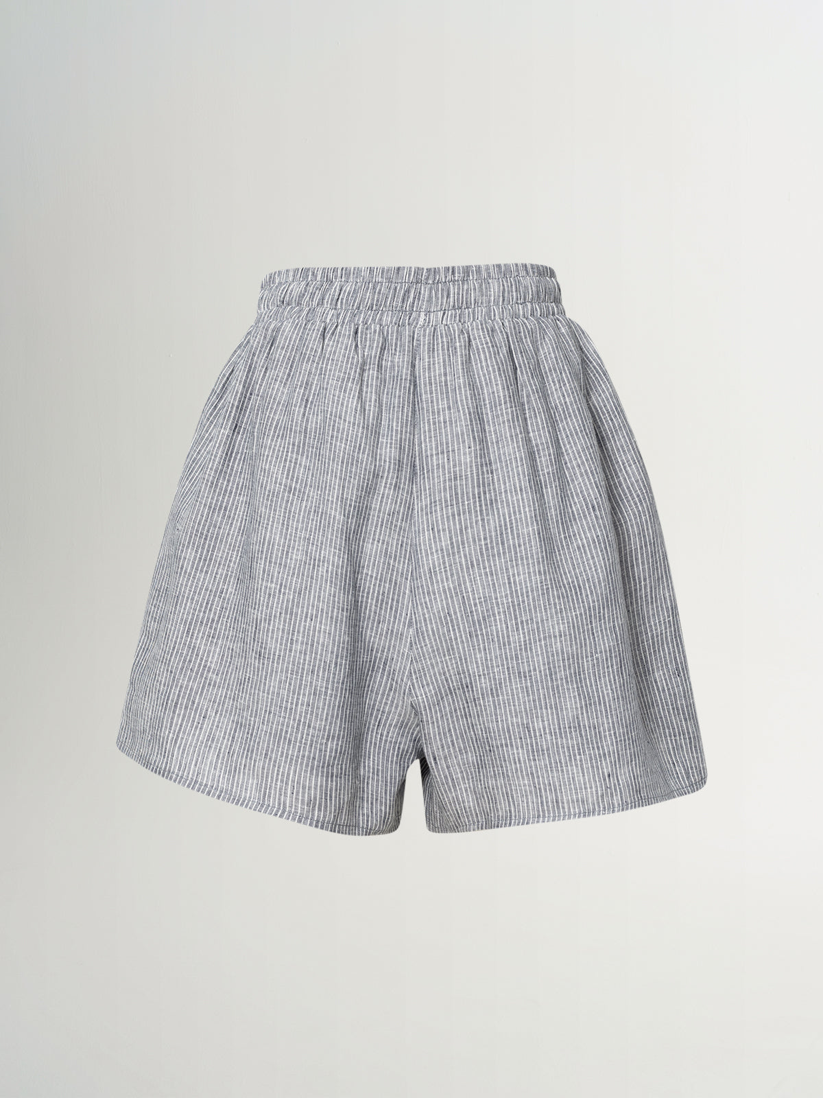 Pure Linen Striped Shorts