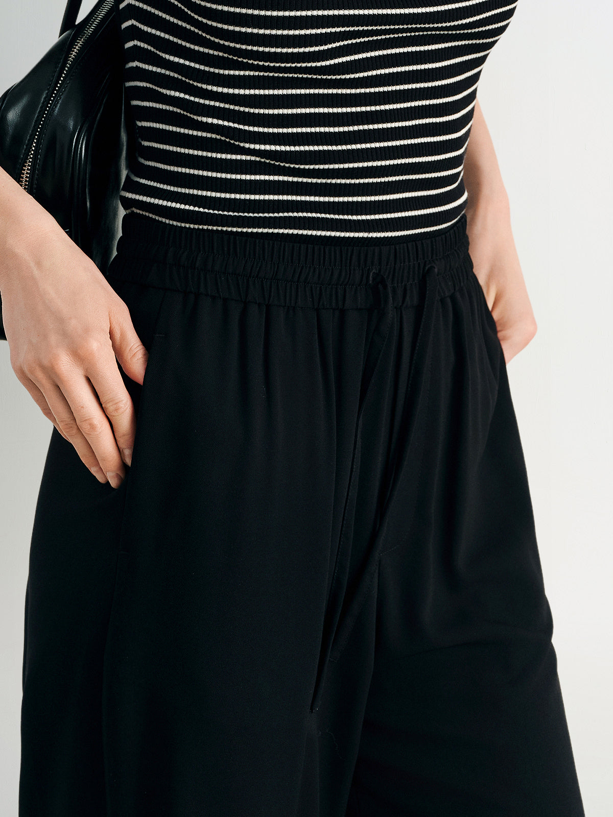 Acetate-Blend Breathable Straight Pants