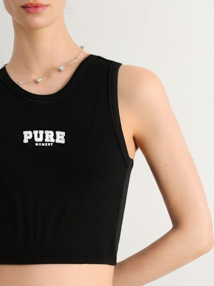 Cotton Blend Slim-Fit Cropped Tee