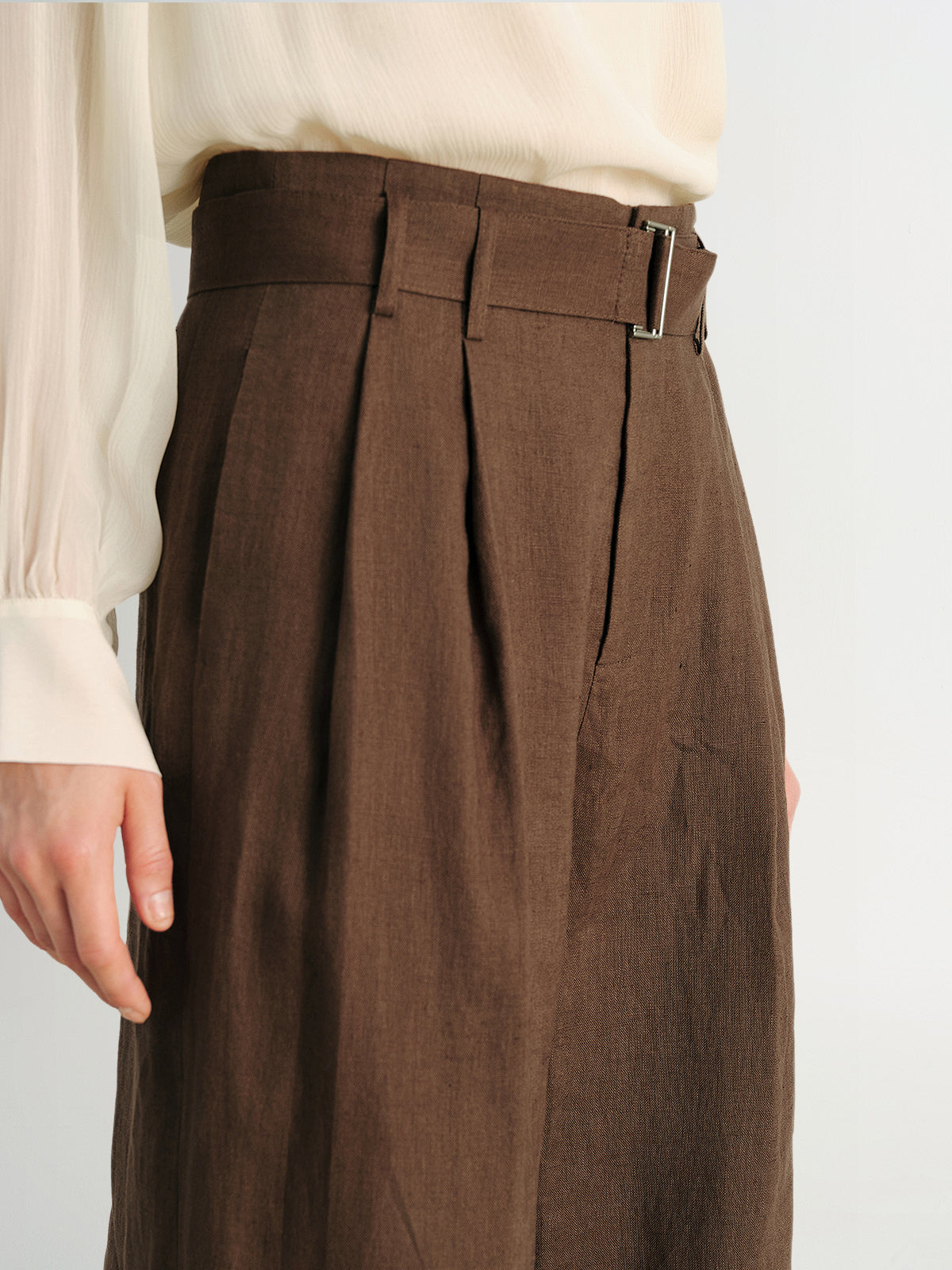 Pure Linen Straight Pants