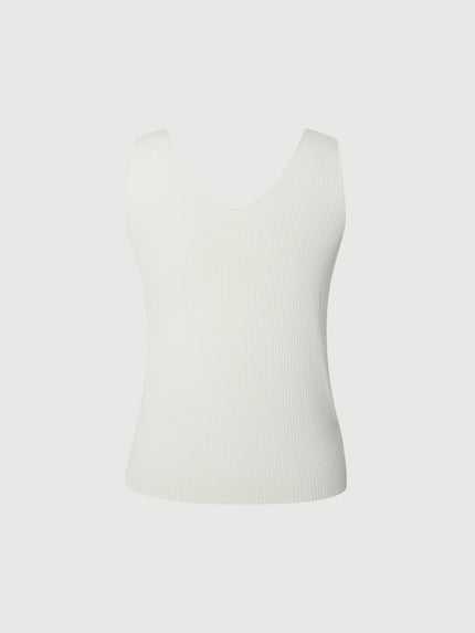 V Neck Knit Tank Top
