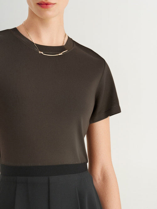 Load image 1 in gallery view. Crew Neck Short Sleeve Top