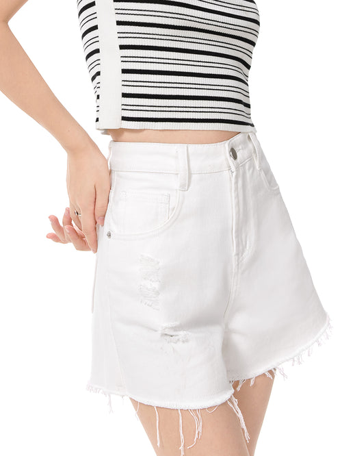 Load image 1 in gallery view. 100% Cotton Denim Shorts