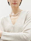 Linen V Neck Short Knit Cardigan