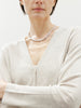 Linen V Neck Short Knit Cardigan