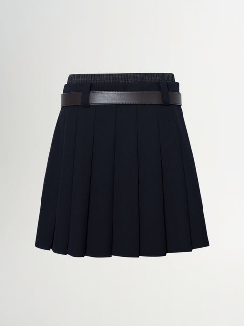 Load image 1 in gallery view. Elastic-Waist Pleated Midi Skirt