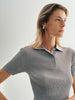 Polo Short-Sleeve Knit Top