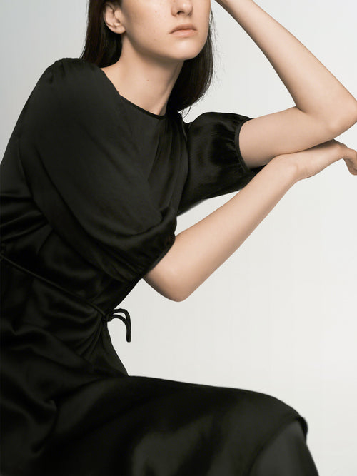 Load image 1 in gallery view. Slim Fit Short Sleeves Dress